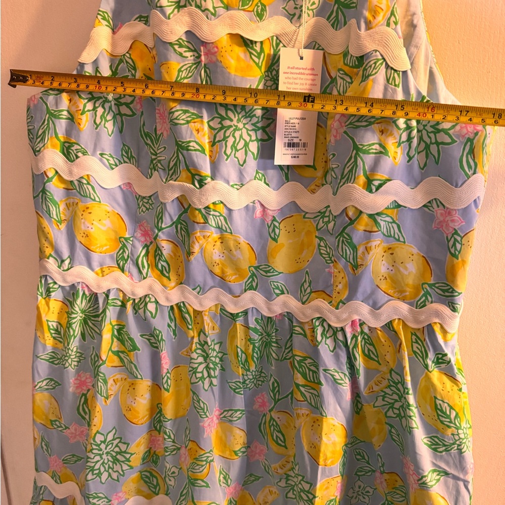 Lilly Pulitzer Angelynn Women's Size 16 Bluette Make Lemonade Dress NWT - Picture 9 of 11
